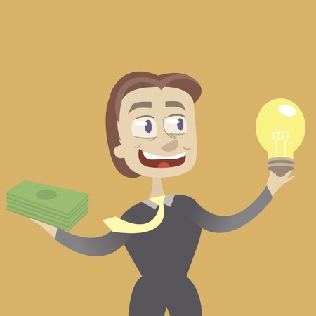 idea and moneyのイラスト素材