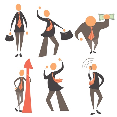 set of businessmenのイラスト素材