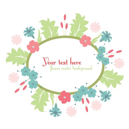 cute floral design backgroundのイラスト素材