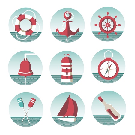 Nautical Icon Setのイラスト素材