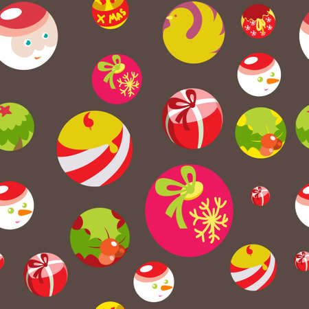 Colorful Flat Christmas Seamless の写真素材