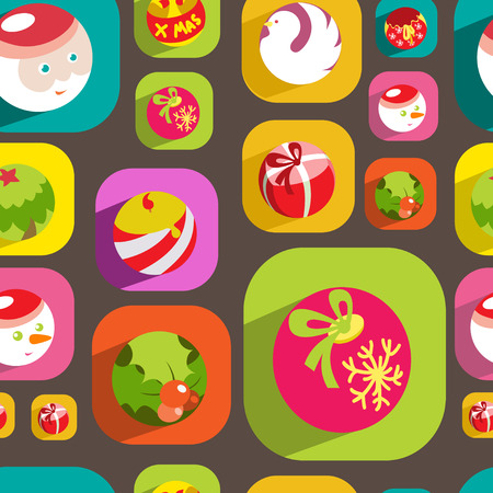 Colorful Flat Christmas Seamless の写真素材