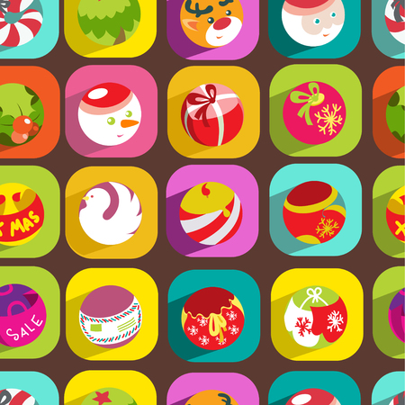 Christmas seamless patternのイラスト素材