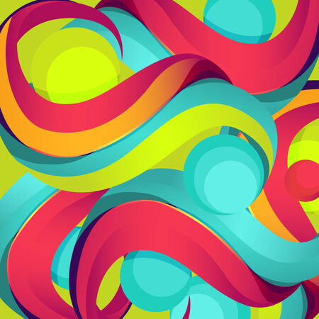 Abstract colorful background with waves vector illustrationのイラスト素材
