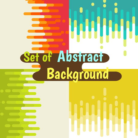 Aset of bstraAbstract colorful curve background design. Vector illustrationct colorful curve background design. Vector illustrationのイラスト素材