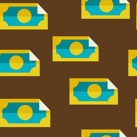 Seamless background with dollar signs. Can be used for wallpaper, pattern fills, web page background, surface textures.のイラスト素材