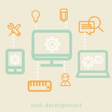 web developmentのイラスト素材