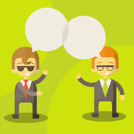 dialogue businessmenのイラスト素材