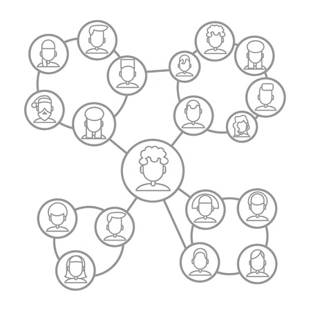 men and women connecting together via social networking