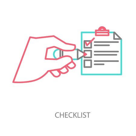 Line illustration of a checklistのイラスト素材