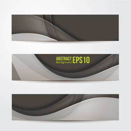 set of abstract grey banners. three background. Business design template. eps 10のイラスト素材