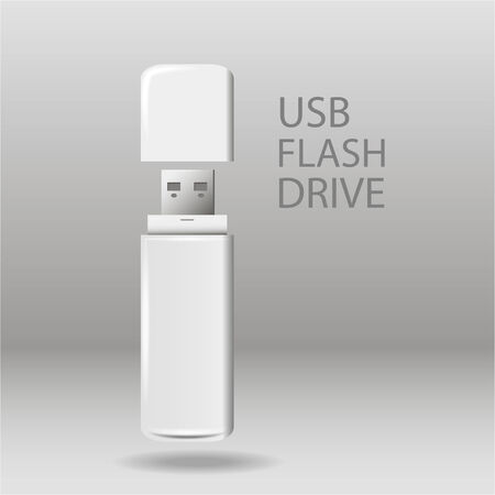 universal flash drive isolated on the gray background, vector illustration eps 10のイラスト素材