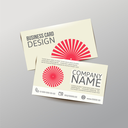 Modern simple light business card template . vector illustrationのイラスト素材