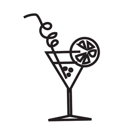 Simple symbol cocktail.のイラスト素材