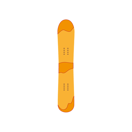 vector snowboard flat icon. Isolated illustration on a white background. Snowboard, ski winter activity equipment, tools object design.のイラスト素材
