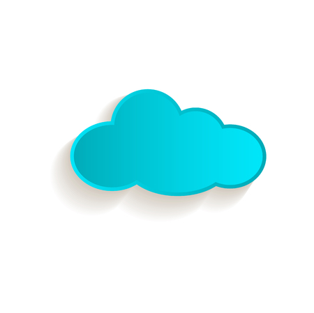vector cartoon cloud icon symbol. Isolated illustration on a white background. Autumn object conceptのイラスト素材