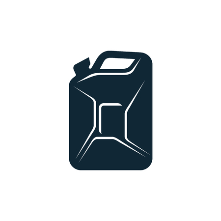 vector oil fuel canister simple flat icon pictogram isolated on a white background. Gas oil fuel, energy power petroleum industry symbol, signのイラスト素材