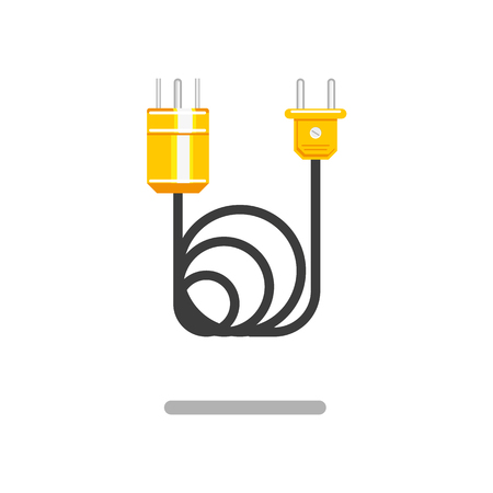 Flat electric wire vector illustration.のイラスト素材