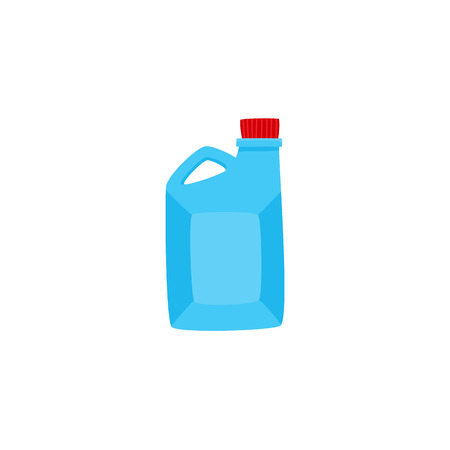 Vector flat car service design objects icon. Auto oil plastic canister. Mechanics maintenance concept. Isolated illustration on a white background.のイラスト素材