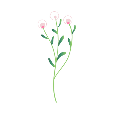 Vector cartoon abstract pink flower icon.のイラスト素材