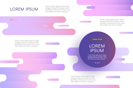 Glitch effect banner with distortion strips in ultra violet color on white background. Trendy design with digital decay abstract geometric shapes, vector illustration.のイラスト素材