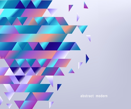 Background with gradient colorful geometric shapes and copy space - modern banner with fluid colors elements for advertising or business presentation in vector illustration.のイラスト素材