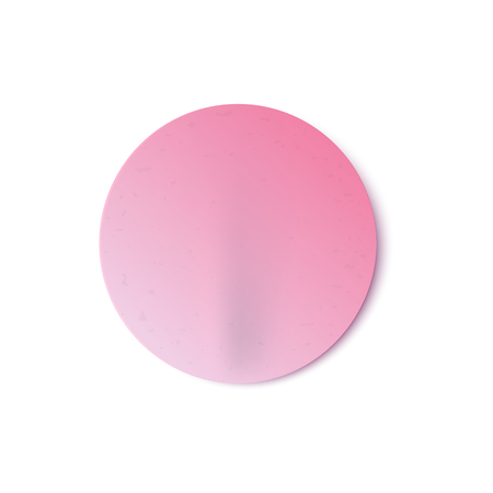 Vector round adhesive sticker purple icon. Blank paper labes, advertising tag mockup. Empty banner for sales, discounts promotion. Sticky notes, memos object, isolated illustrationのイラスト素材