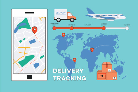 Vector of Vector delivery tracking - ID:1-122415053 - Royalty Free ...