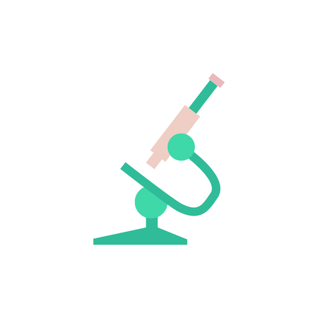 Microscope for in vitro fertilization process close up flat vector illustration isolated on white background. High tech fertility laboratory equipment medicine concept.のイラスト素材