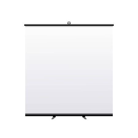 Exhibition display stand backdrop or pop up basic unit for trade show advertising banner 3d realistic mockup vector illustration isolated on white background.のイラスト素材