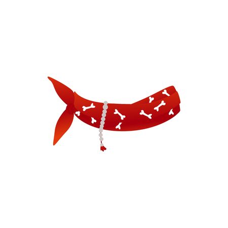 Vector pirate seaman bandana, headscarf with bones symbol. Isolated illustrationのイラスト素材