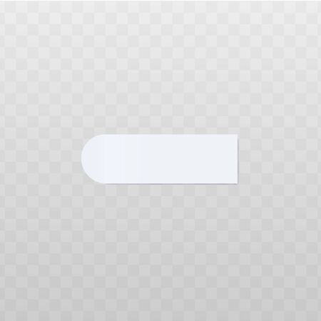 Adhesive or masking tape rounded from one side 3d realistic mockup or template with copy space for text or image vector illustration isolated on transparent background.のイラスト素材