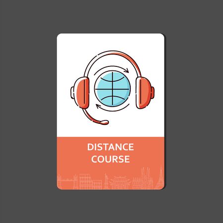 Sketch style web banner or flyer for education apps and distance education vector illustration. Online training courses and schools concept for marketing and print material.のイラスト素材