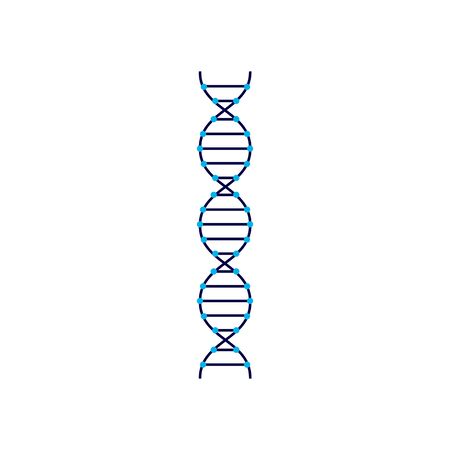 DNA molecular structure sign or symbol flatのイラスト素材