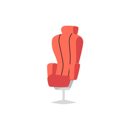 Red gaming chair isolated on white background. Gamer seatのイラスト素材