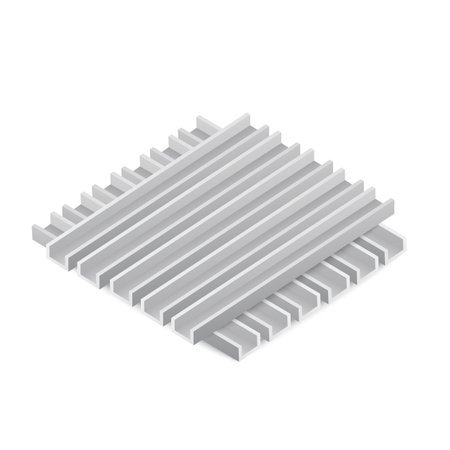 Stacked steel construction beams a vector realistic 3d isolated illustration.のイラスト素材