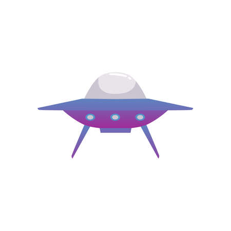 Unidentified fantasy spaceship for travel at galaxy a vector illustrationのイラスト素材
