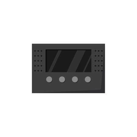 Intercom or interphone device for security, flat vector illustration isolated.のイラスト素材