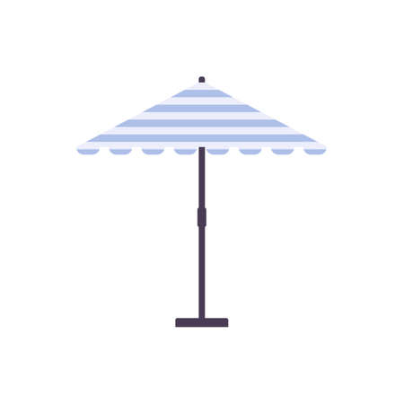 Garden or beach sun protection umbrella, flat vector illustration isolated.のイラスト素材