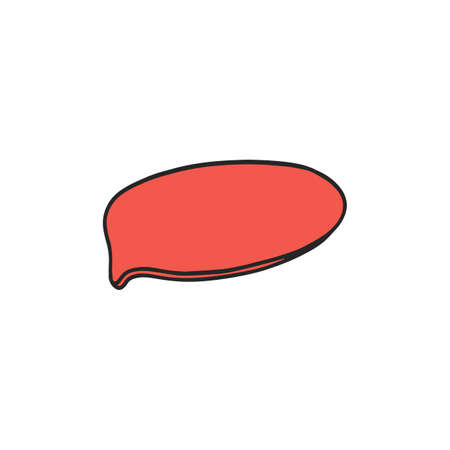 Speech balloon without text in sketch vector illustration isolated on whiteのイラスト素材