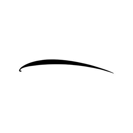 Hand lettering underline typography element, vector illustration isolated.のイラスト素材