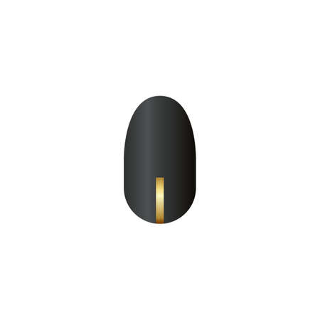 Nail with festive fashion salon design realistic vector illustration isolated.のイラスト素材