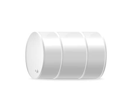 Metal aluminum or zinc barrel template realistic vector illustration isolated.のイラスト素材