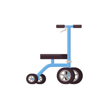 Scooter for people with injury or disability, flat vector illustration isolated.のイラスト素材