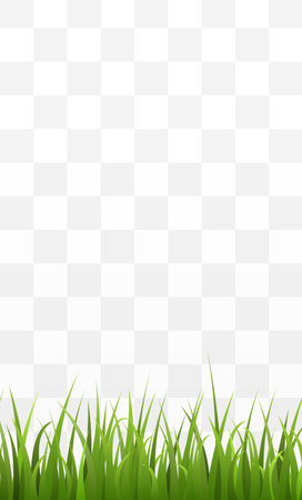 Seamless green grass border for design flat style, vertical vector illustrationのイラスト素材