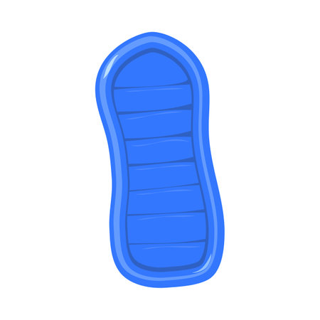 Inflatable mattress icon for camping or beach holiday flat vector isolated.のイラスト素材