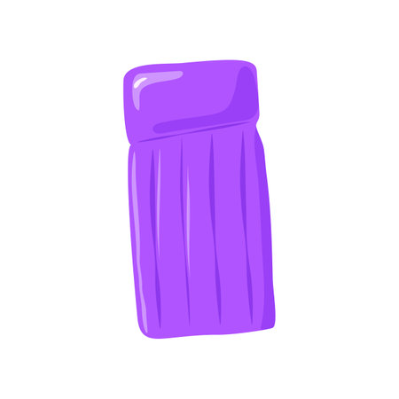 Camping or beach inflatable mattress icon, flat vector illustration isolated.のイラスト素材