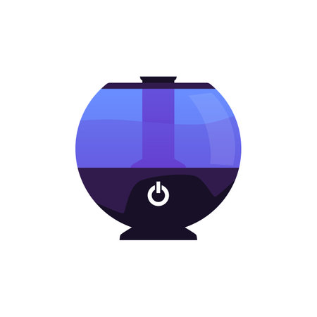 Round humidifier device flat style, vector illustrationのイラスト素材