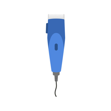 Hair clipper device for hair cutting and styling, vector illustration isolated.のイラスト素材
