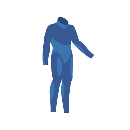 Diver protective wetsuit flat vector illustration isolated on white background.のイラスト素材
